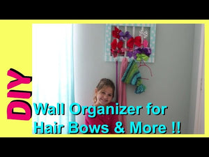 DIY Hair Bow Accessory Organizer | Cute Easy Wall Decor | Hair Bows, Headbands, Hats, Belts, Scarves best friends watch Annie show how to make a cute and ...