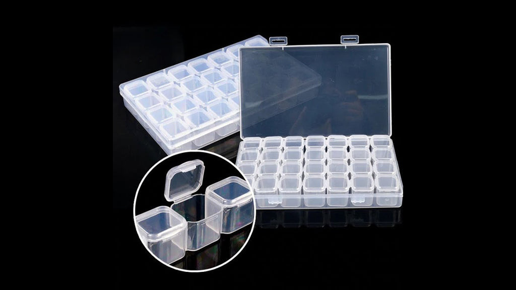 28 grids slots empty storage box clear nail rhinestones case organizer jewelry beads container for by Товары для красоты и здоровья (1 day ago)