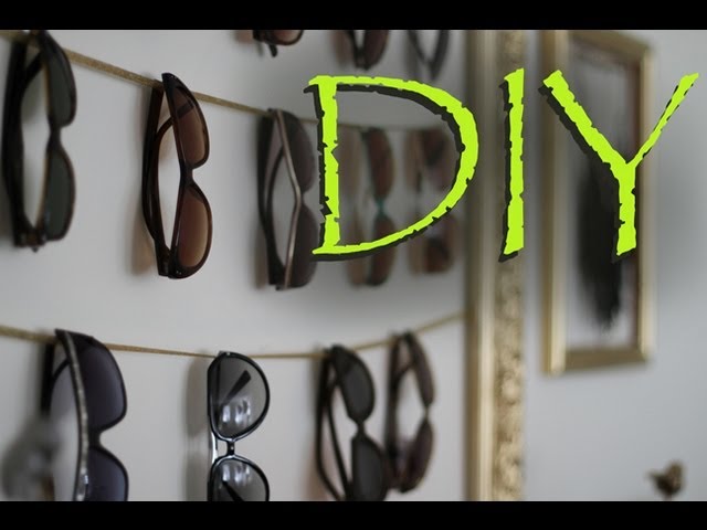 This is a really pretty and practical way to store all your favorite sunglasses all in one area