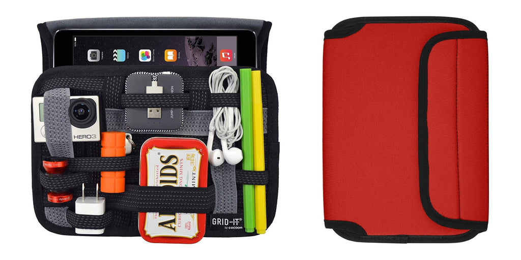 Amazon is currently offering the Cocoon GRID-IT! Wrap Accessory Organizer in red for $12.49 with free shipping for Prime members or in orders over $25
