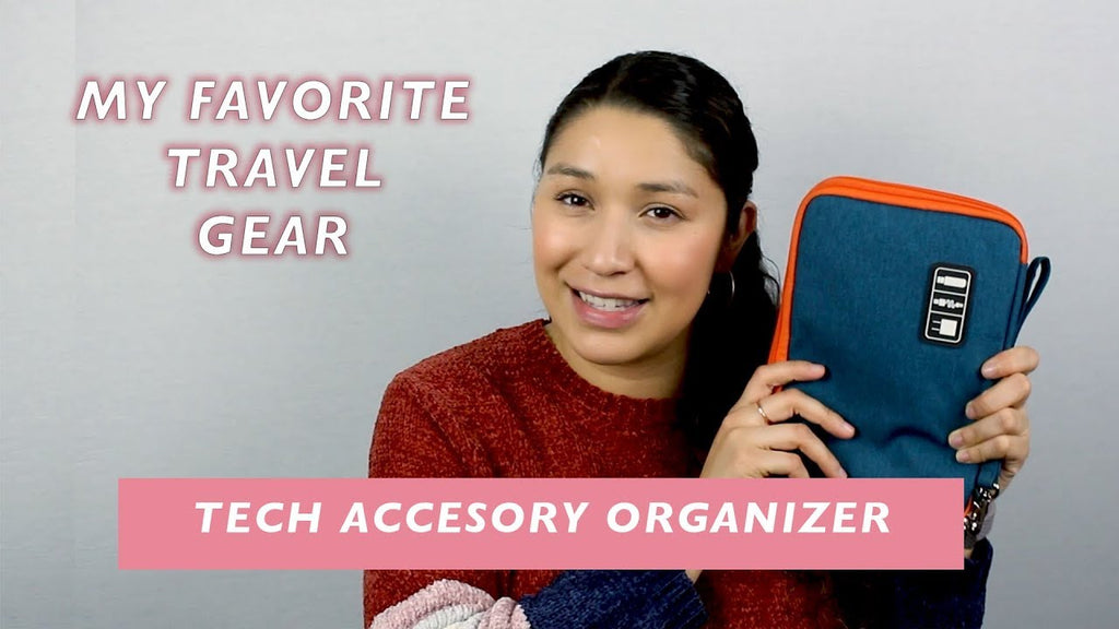 MY FAVORITE TRAVEL GEAR: If you usually travel with a ton of cables, chargers, SD cards or any other tech accessory, you will LOVE this organizer.