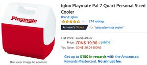 Amazon Canada Deals: Save 50% on Playmate Pal 7 Quart Cooler + 28% on Cotton Rope Basket + 38% on Bed Queen Size + More Offers