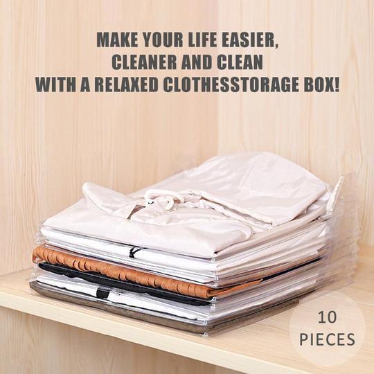 (50% Discount Today)Effortless Clothes Organizer (10 PCS)