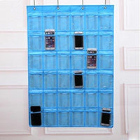 Lecent@ Classroom Pocket Chart for Cell Phones Business Cards 36 Pockets Wall Door Closet Mobile Hanging Storage Bag Organizer (clear pocket)