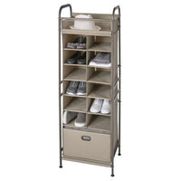 Vertical 12-Cubby Shoe Storage Organizer with Drawer - Style 5123