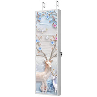 Jewellery Cabinet with Full-Length Mirror and Stunning 3D Magnetic Flower