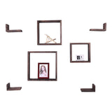 Comfify Rustic Wall Mounted Square Shaped Floating Shelves – Set of 7