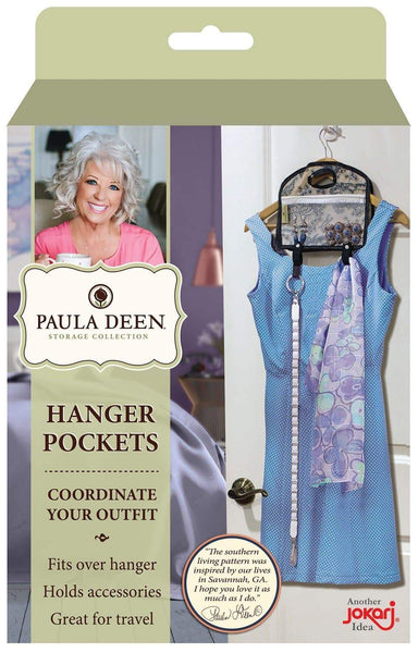 Paula Deen Hanger Pocket Organizer & Storage, Hanging Accessory Holder Fits All of Your Outfit Accessories - Organize Daily Clothing and Wardrobe - Coordinating a Scarf, Handbag, Jewelry and Clothing