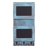 Rustic 2-Slot Mail Sorter Organizer for Wall with Chalkboard Surface - Comfify