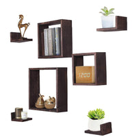 Comfify Rustic Wall Mounted Square Shaped Floating Shelves – Set of 7 - Comfify