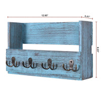 Wooden Wall Mount Mail Holder Organizer - Comfify