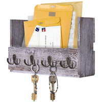Wooden Wall Mount Mail Holder Organizer - Comfify