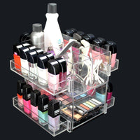 Ikee Design® Premium Acrylic Rotating Nail Polish Storage Rack Makeup Organizer