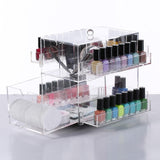 Ikee Design® Premium Acrylic Rotating Nail Polish Storage Rack Makeup Organizer