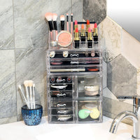 #COML4210 Makeup Organizer, Make up Organizers and Storage Box,Cosmetic Organizer Drawers, 4 Pcs Set