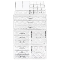 Ikee Design® 4 PCS Cosmetic Makeup and Jewelry Storage Display Case Set