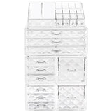 Ikee Design® 4 PCS Cosmetic Makeup and Jewelry Storage Display Case Set