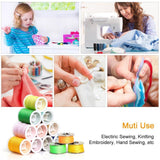 HAITRAL 100 Piece Sewing Thread Kit,  Assorted Thread Spools, Metal Bobbins; Sewing Accessories, Sewing Machine Starter Kit, Polyester Material, Travel Kit, Thread Storage Organizer (HT-BSK11)
