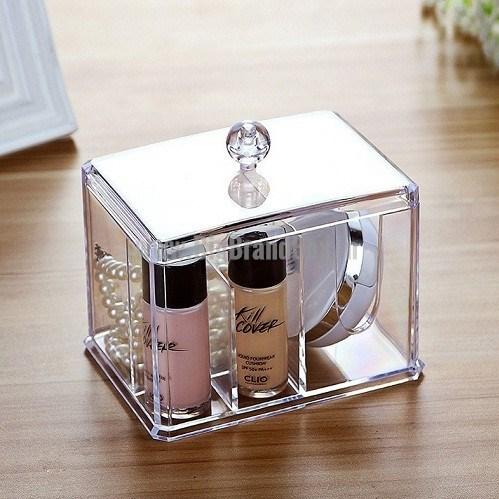 Acrylic Multifunctional 4 Spaces Organizer With Lid