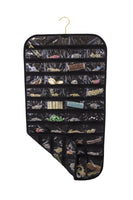 Closet Complete Soft Storage Black Canvas 80 Pocket Hanging Jewelry Organizer