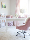 Blu Monaco Pink 6 Piece Cute Desk Organizer Set - Cute Office Desk Accessories