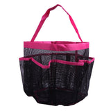 HDE Shower Caddy Mesh Bag College Dorm Bathroom Carry Tote Hanging Organizer 2 Pack (Pink & Blue)