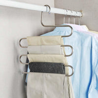 5 layers S Shape MultiFunctional Clothes Hangers Pants Storage Hangers Cloth Rack Multilayer Storage Cloth Hanger